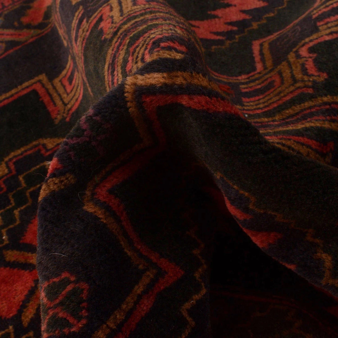 Afghan Baluchi Rug 2' 11" x 4' 10" Hand-Knotted | No. AL36107