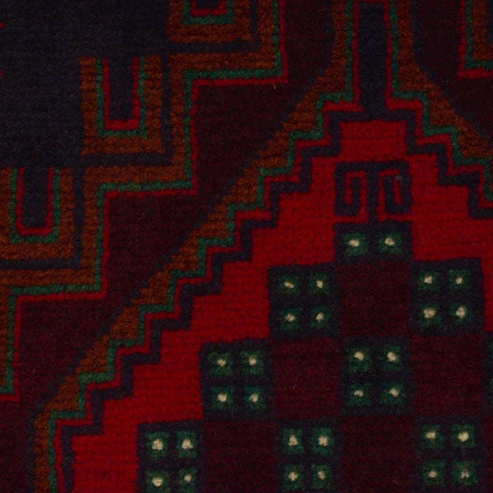 Afghan Baluchi Rug 3' 7" x 6' 4" Hand-Knotted | No. AL36120