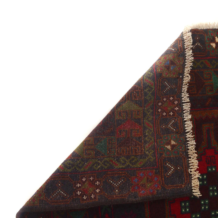 Afghan Baluchi Rug 3' 7" x 6' 4" Hand-Knotted | No. AL36120