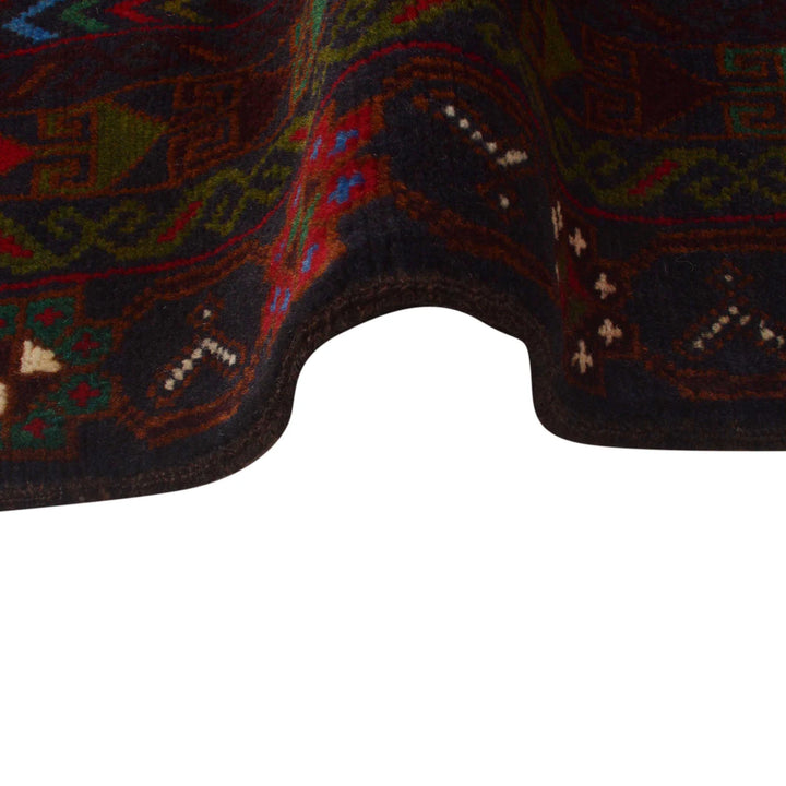 Afghan Baluchi Rug 3' 7" x 6' 4" Hand-Knotted | No. AL36120