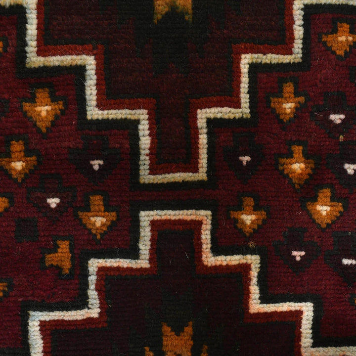 Afghan Baluchi Rug 3' 8" x 6' 1" Hand-Knotted | No. AL36151