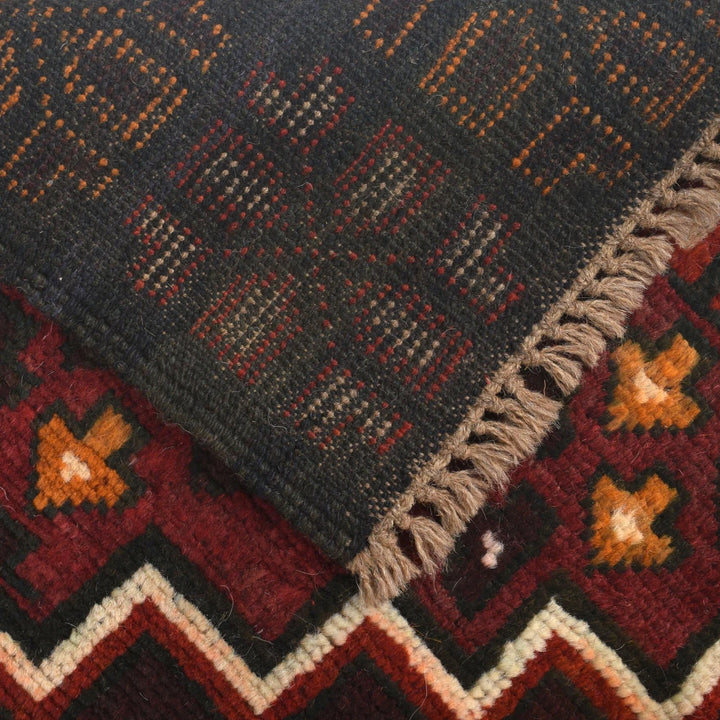 Afghan Baluchi Rug 3' 8" x 6' 1" Hand-Knotted | No. AL36151