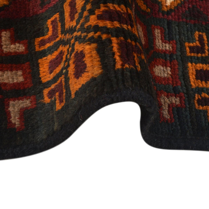 Afghan Baluchi Rug 3' 8" x 6' 1" Hand-Knotted | No. AL36151