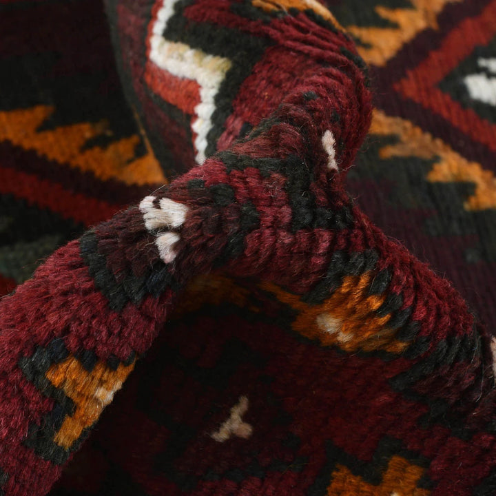 Afghan Baluchi Rug 3' 8" x 6' 1" Hand-Knotted | No. AL36151