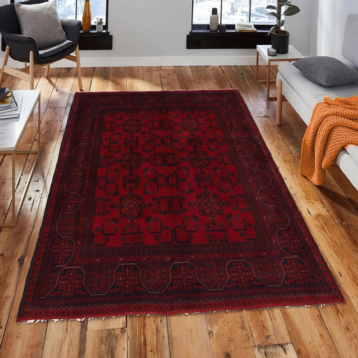 Afghan Khal Mohammadi Rug 4' 11" x 6' 4" Hand-Knotted | No. AL36250