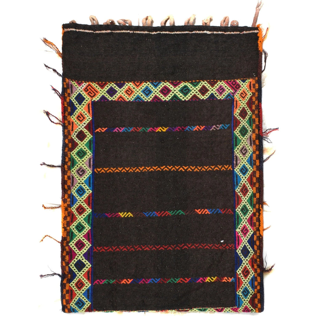 Afghan Baluchi Balisht Kilim Rug 1' 10" x 2' 6" Flat-Weave | No. AL36285