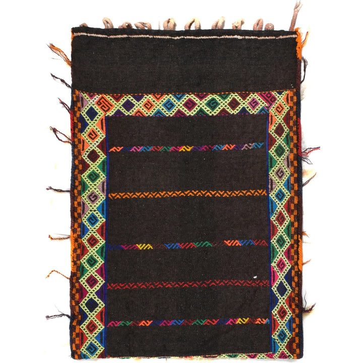 Afghan Baluchi Balisht Kilim Rug 1' 10" x 2' 6" Flat-Weave | No. AL36285