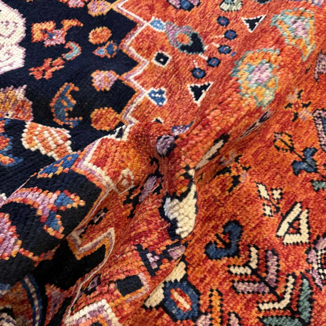 Afghan Shiraz Rug 7' 11" x 9' 9" Hand-Knotted | No. AL36292