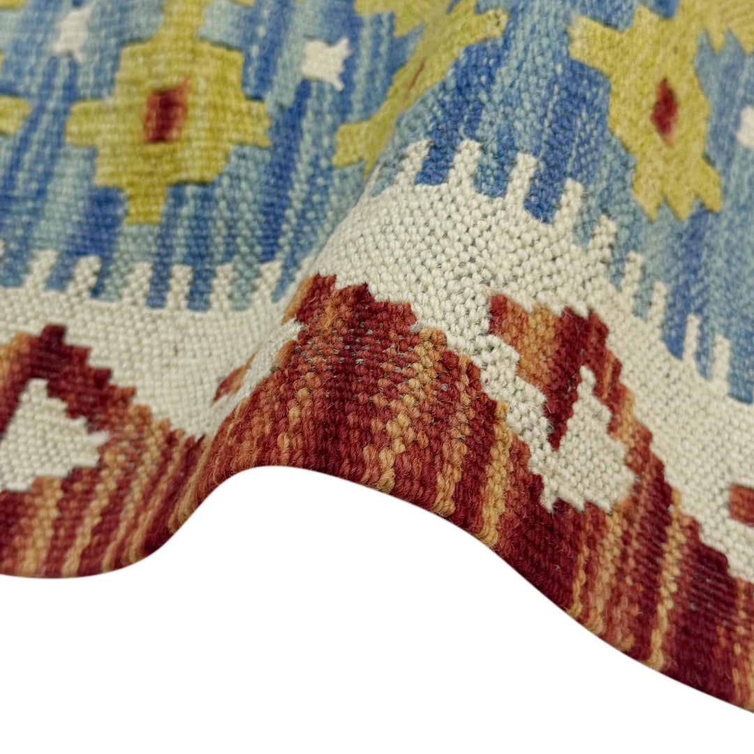 Afghan Kilim Rug 4' 9" x 6' 8" Flat-Weave | No. AL36476