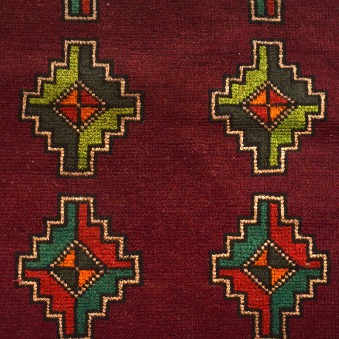 Afghan Baluchi Rug 4' 4" x 6' 4" Hand-Knotted | No. AL36518