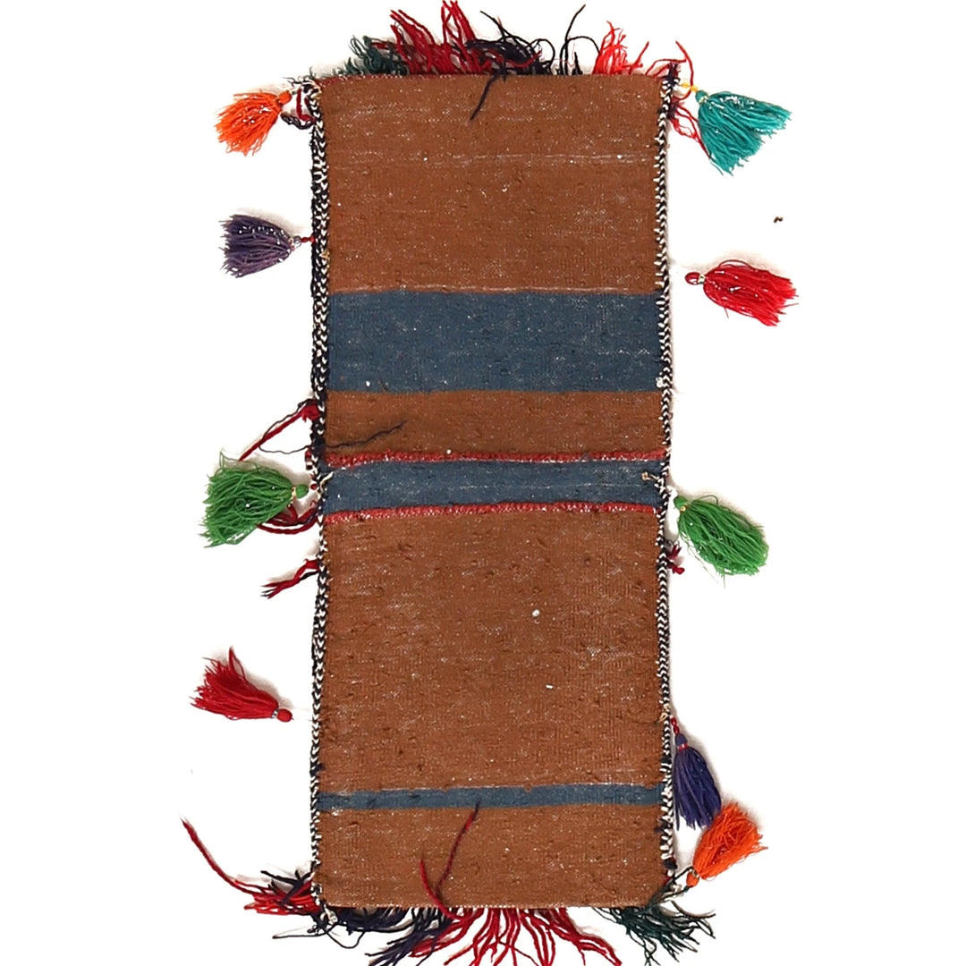 Afghan Saddle Bag Rug 0' 11" x 2' 0" Hand-Knotted | No. AL36640