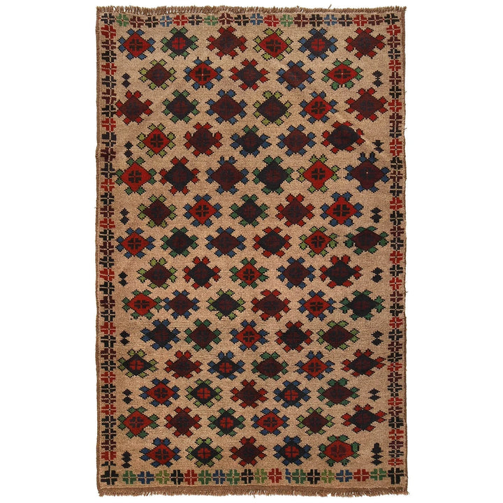 Afghan Baluchi Rug 4' 1" x 6' 7" Hand-Knotted | No. AL36950