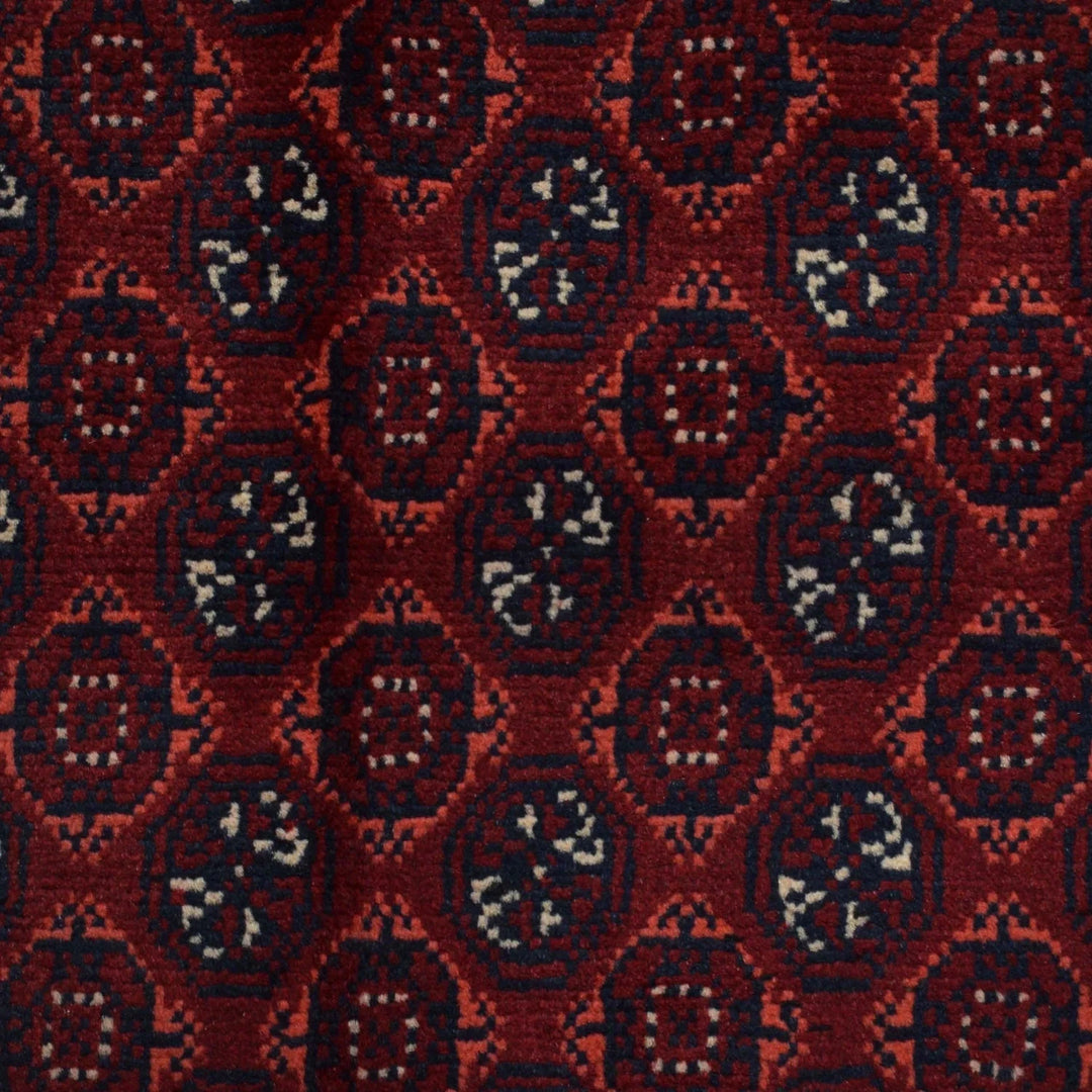 Red Afghan Khoja Roshnai Rug 5' 0" x 6' 1" Hand-Knotted | No. AL37060