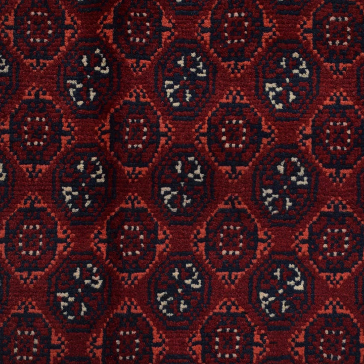 Red Afghan Khoja Roshnai Rug 5' 0" x 6' 1" Hand-Knotted | No. AL37060