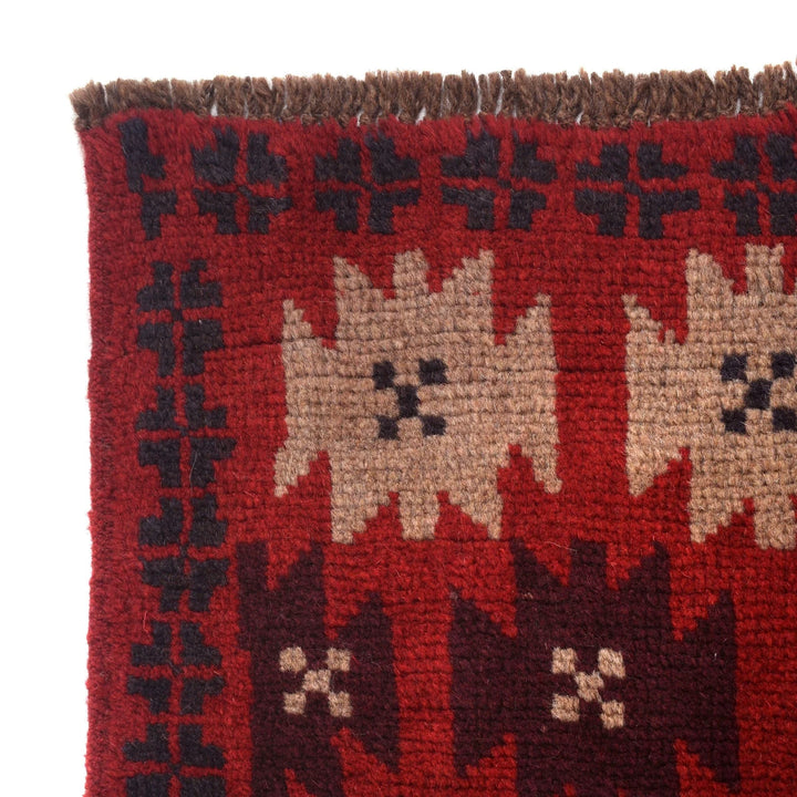Afghan Baluchi Rug 4' 1" x 6' 6" Hand-Knotted | No. AL37082