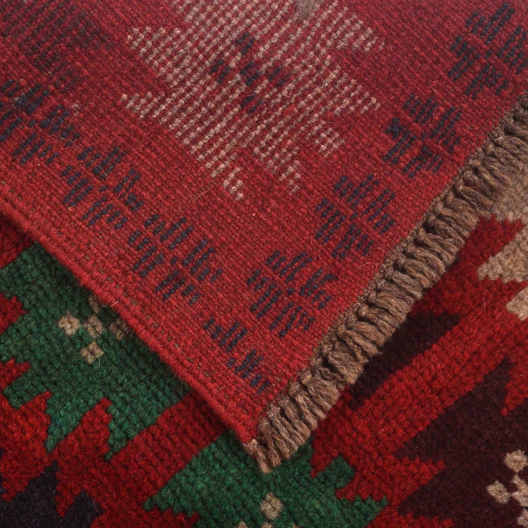 Afghan Baluchi Rug 4' 1" x 6' 6" Hand-Knotted | No. AL37082