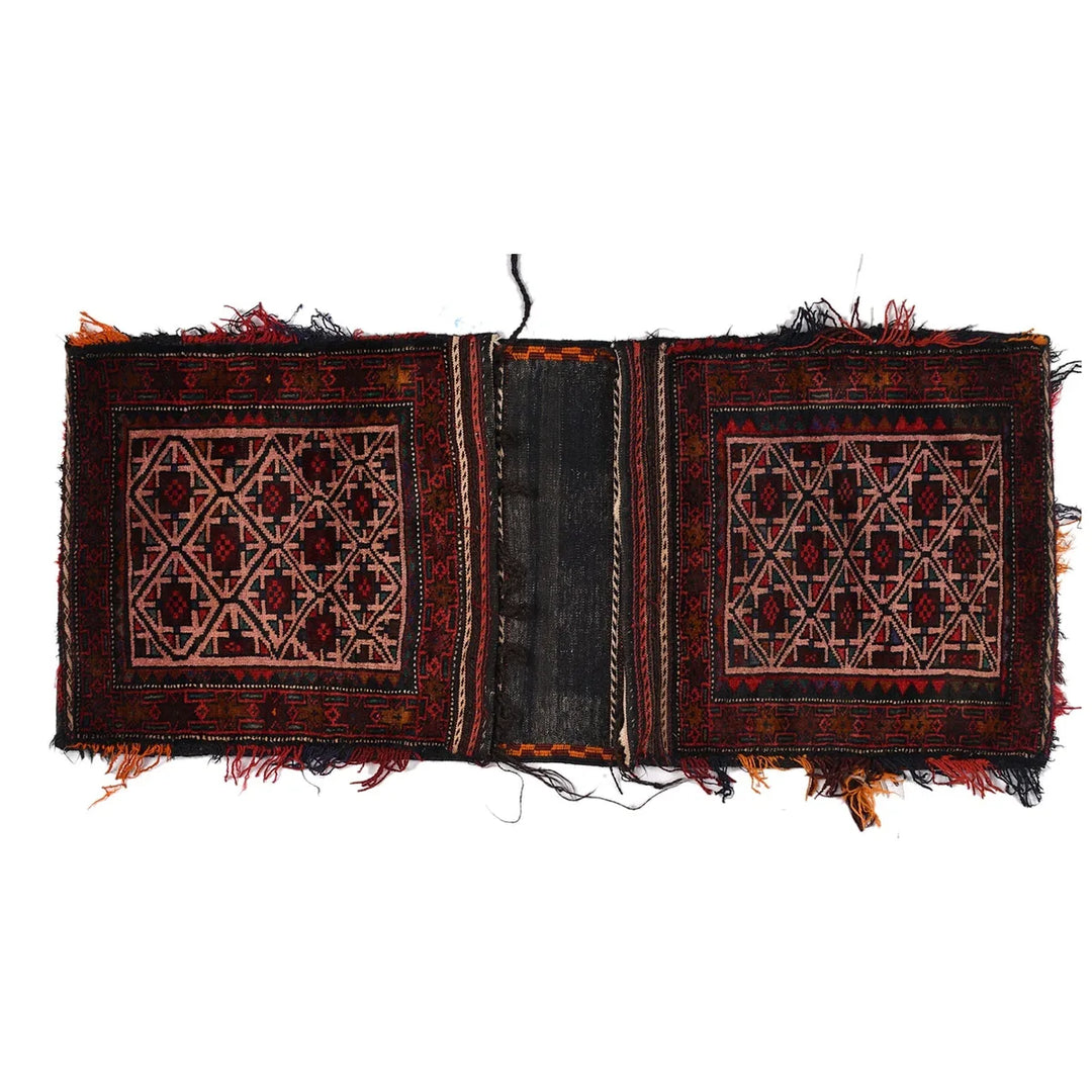 Afghan Sadde Bag Rug 1' 10" x 4' 5" Hand-Knotted | No. AL37146
