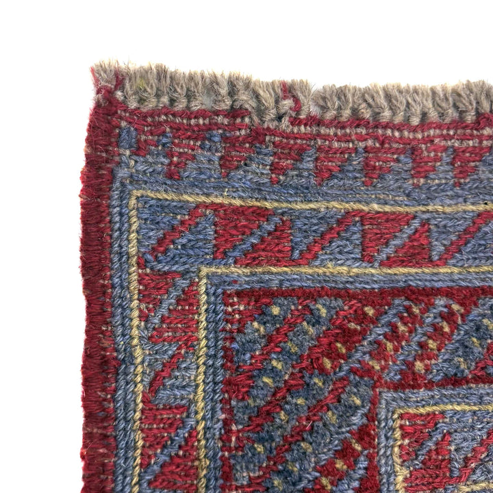 Multicolor Afghan Mashwani Rug 3' 7" x 3' 11" Hand-Knotted | No. AL37179