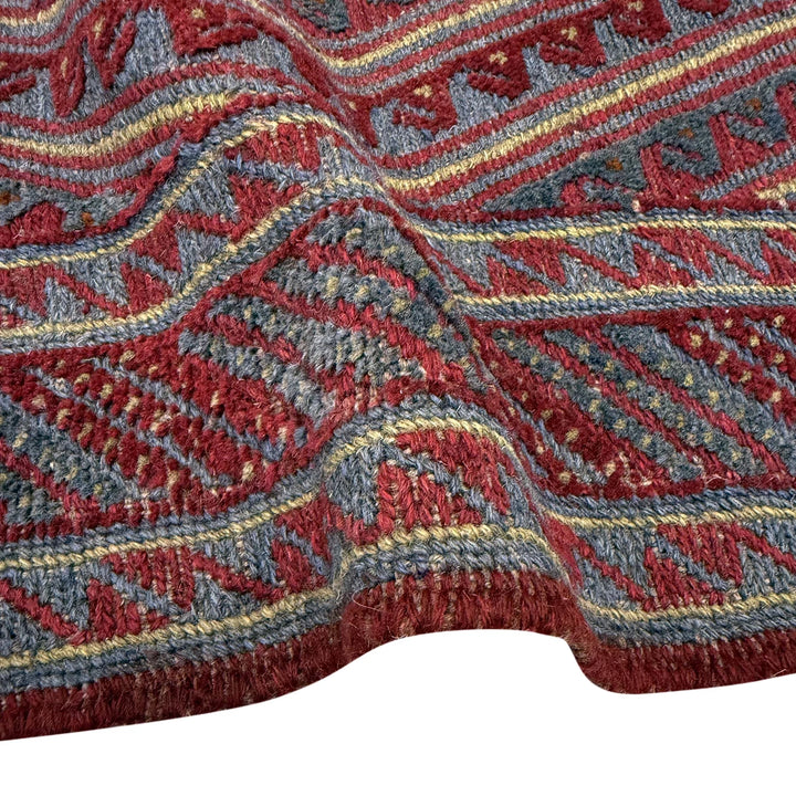 Multicolor Afghan Mashwani Rug 3' 7" x 3' 11" Hand-Knotted | No. AL37179