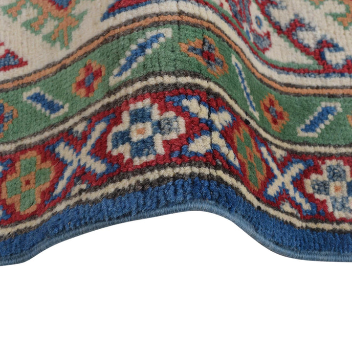 Blue Afghan Kazak Rug 5' 9" x 7' 7" Hand-Knotted | No. AL37181