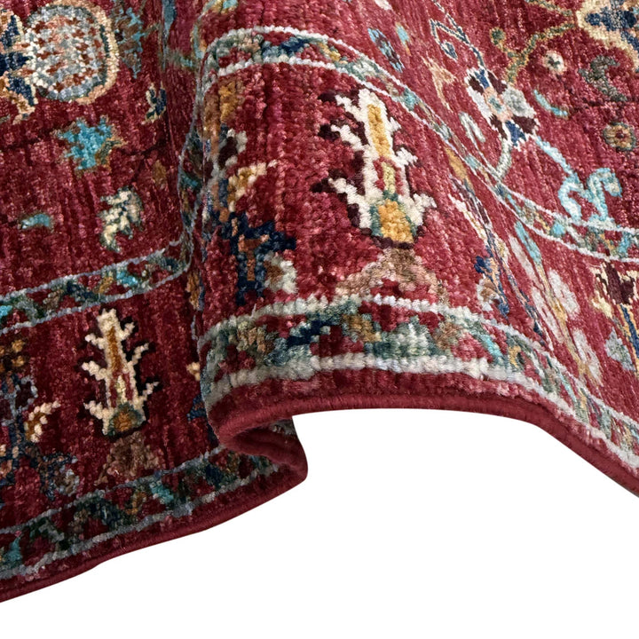 Red Afghan Sultani Rug 2' 0" x 5' 10" Hand-Knotted | No. AL37208
