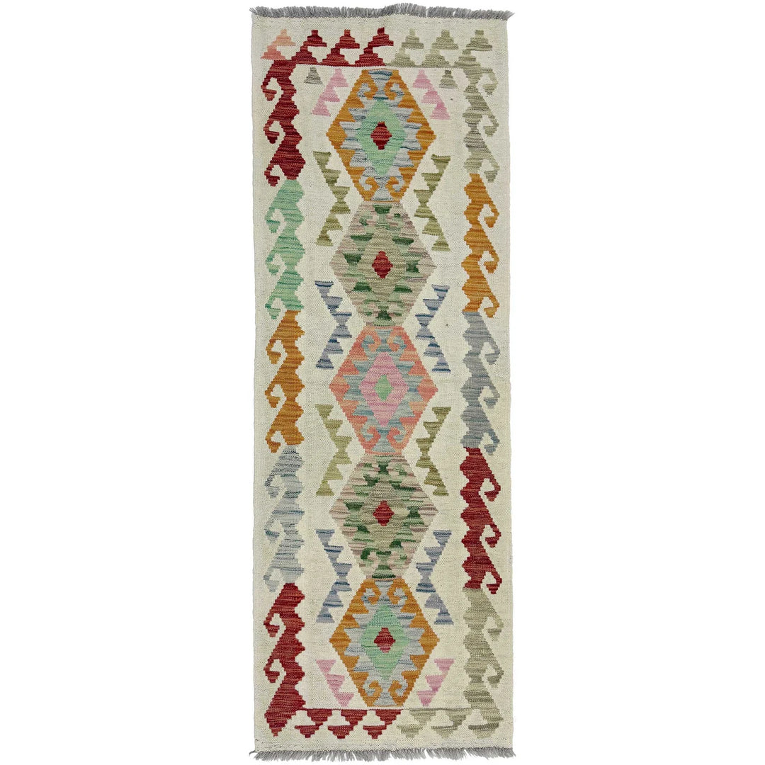 Afghan Vegetable Kilim Rug 2' 0" x 5' 8" Flat-Weave | No. AL372185