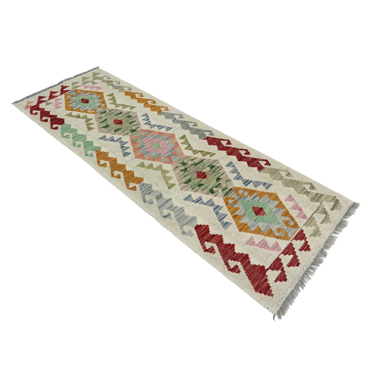 Afghan Vegetable Kilim Rug 2' 0" x 5' 8" Flat-Weave | No. AL372185
