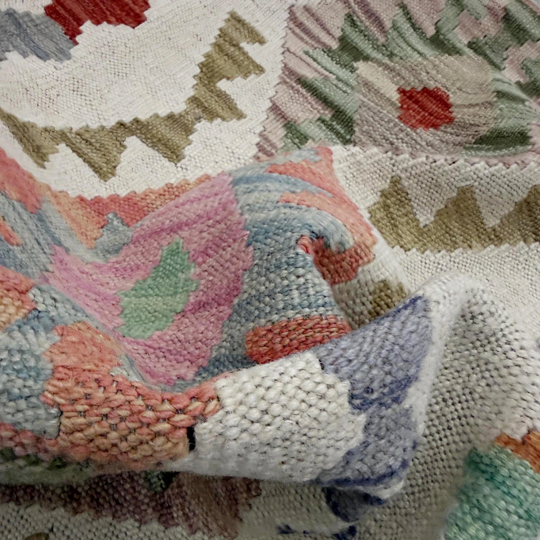 Afghan Vegetable Kilim Rug 2' 0" x 5' 8" Flat-Weave | No. AL372185