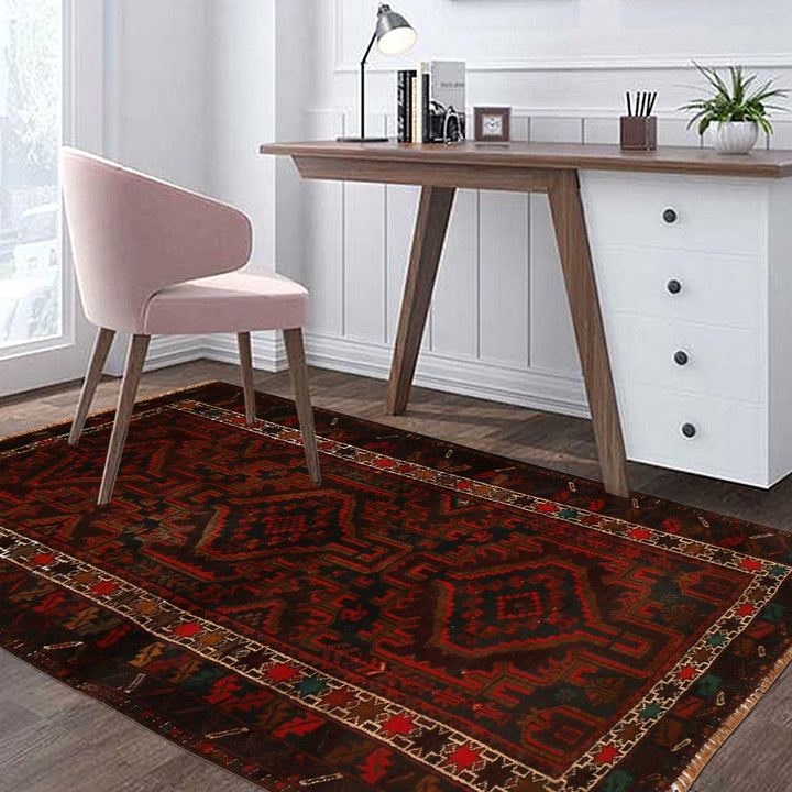 Afghan Baluchi Rug 2'9" x 4'9" Hand-Knotted | No. AL37247