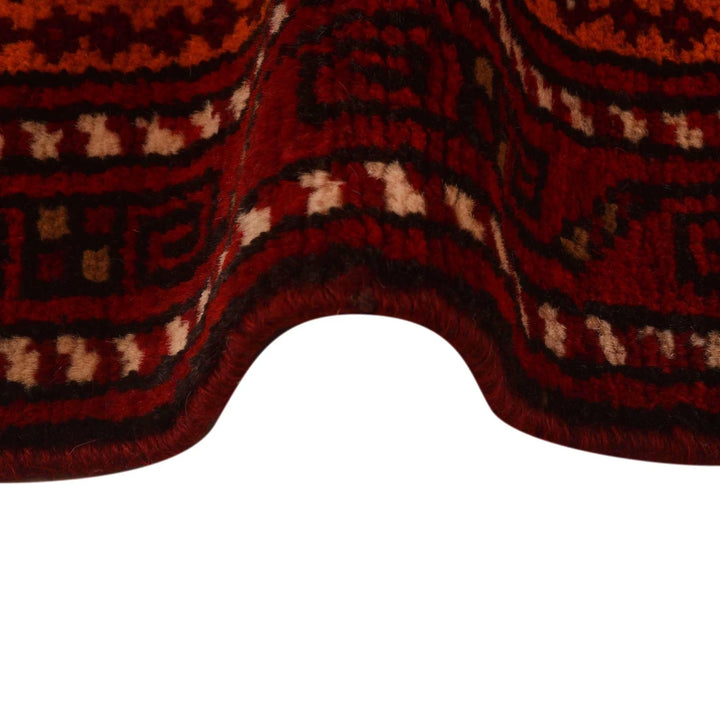Red Afghan Baluchi Rug 2' 11" x 6' 2" Hand-Knotted | No. AL37249