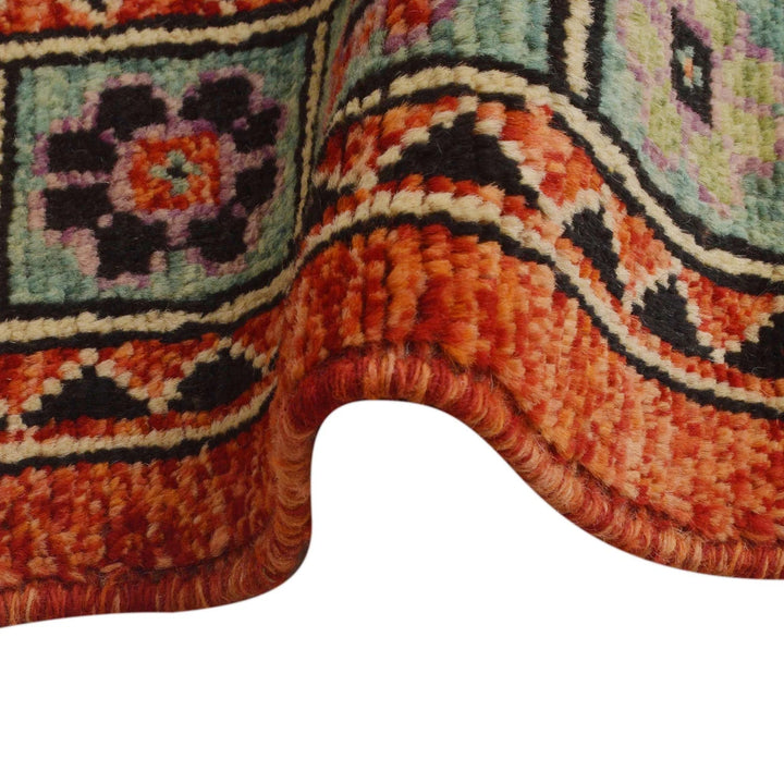 Red Afghan Shirazi Rug 6' 10" x 9' 8" Hand-Knotted | No. AL37262