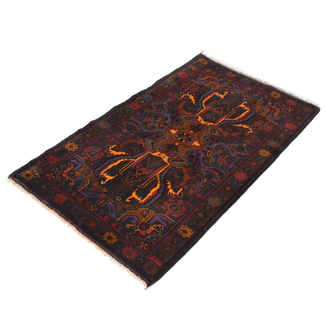 Afghan Baluchi Rug 2' 6" x 4' 4" Hand-Knotted | No. AL37266