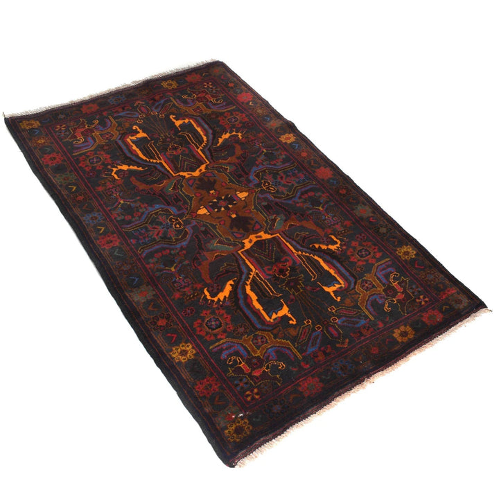 Afghan Baluchi Rug 2' 6" x 4' 4" Hand-Knotted | No. AL37266