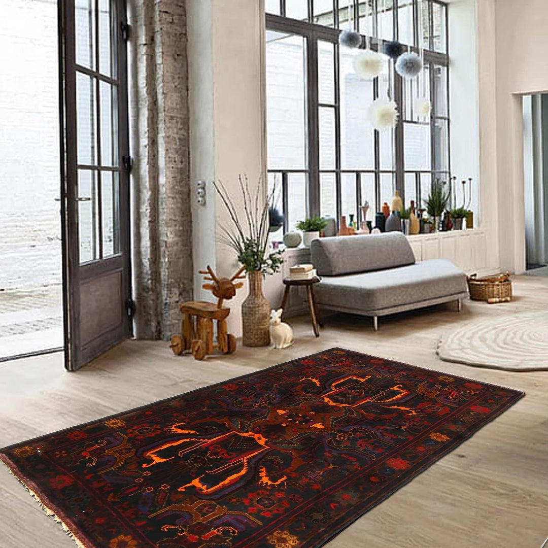 Afghan Baluchi Rug 2' 6" x 4' 4" Hand-Knotted | No. AL37266