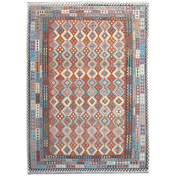 Afghan Vegetable Kilim Rug 10' 2" x 16' 6" Flat-Weave | No. AL37272
