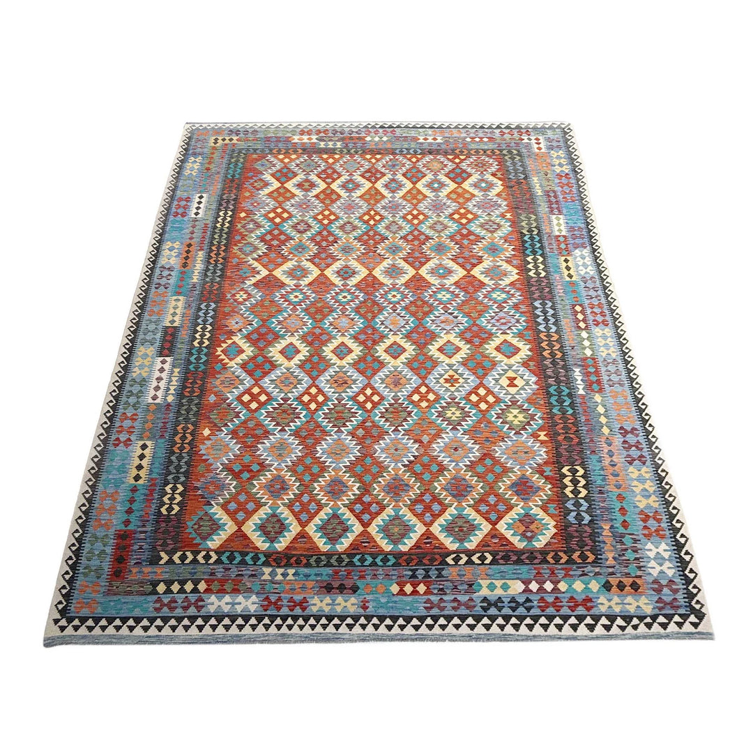 Afghan Vegetable Kilim Rug 10' 2" x 16' 6" Flat-Weave | No. AL37272