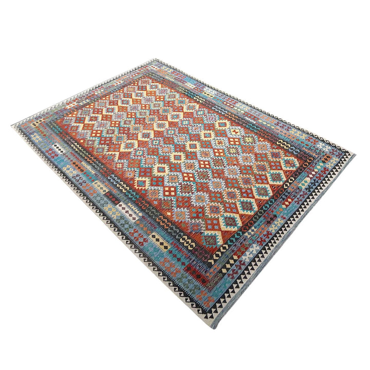 Afghan Vegetable Kilim Rug 10' 2" x 16' 6" Flat-Weave | No. AL37272
