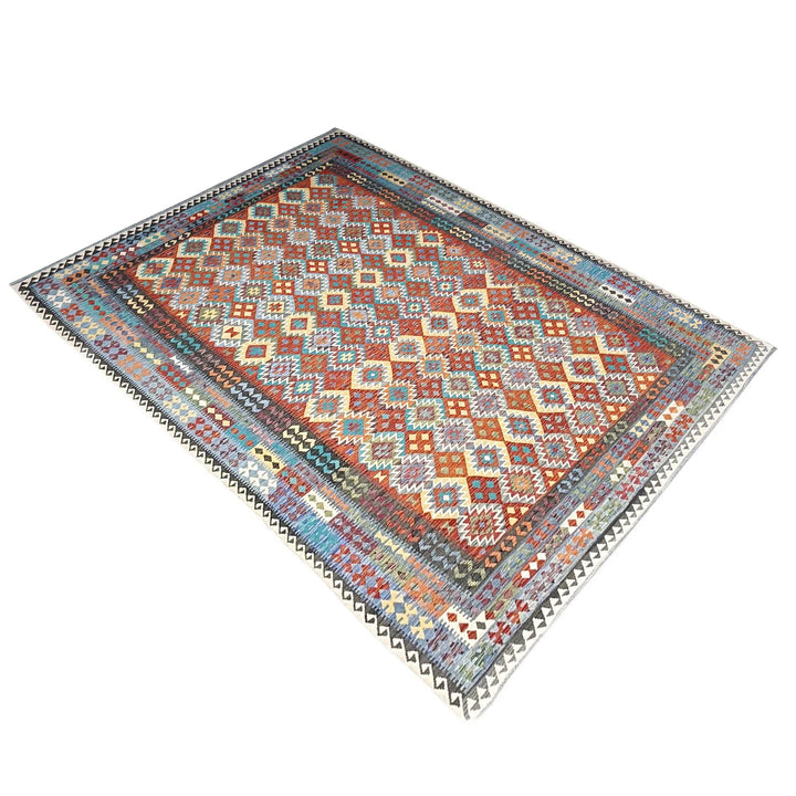 Afghan Vegetable Kilim Rug 10' 2" x 16' 6" Flat-Weave | No. AL37272