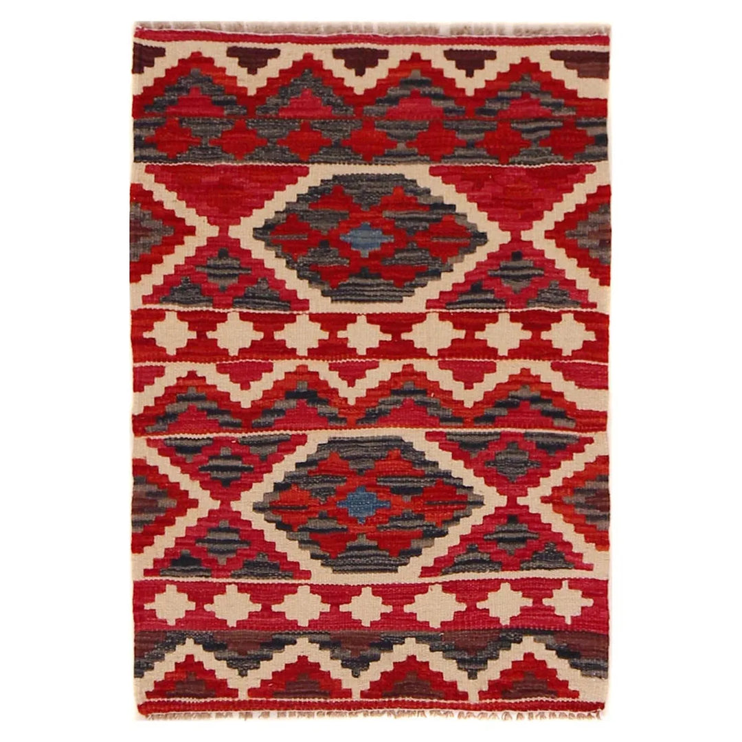 Afghan Kilim Rug 2' 0" x 2' 11" Flat-Weave | No. AL37301