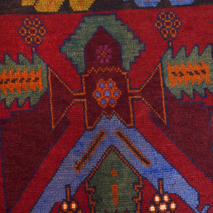 Afghan Baluchi Rug 3' 1" x 4' 6" Hand-Knotted | No. AL37581
