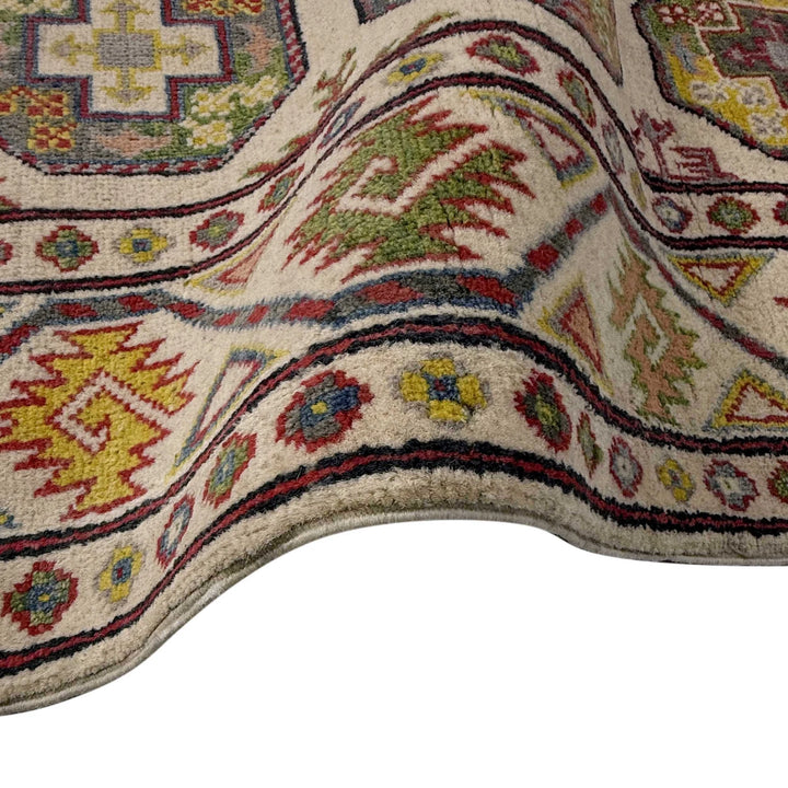 Beige Afghan Waziri Runner Rug 3' 3" x 9' 9" Hand-Knotted | No. AL37606