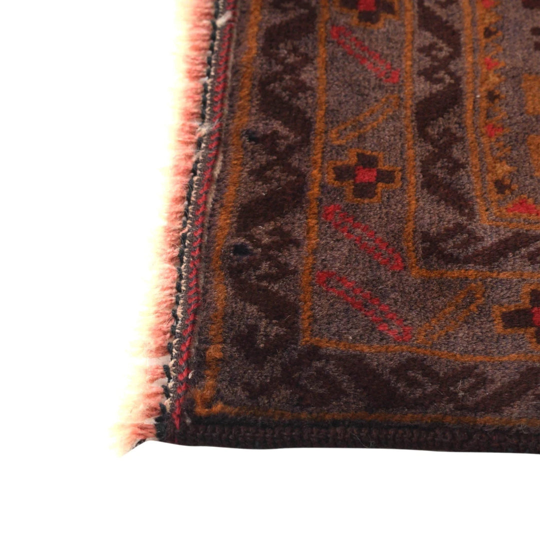 Afghan Baluchi Rug 3' 0" x 4' 6" Hand-Knotted | No. AL37712