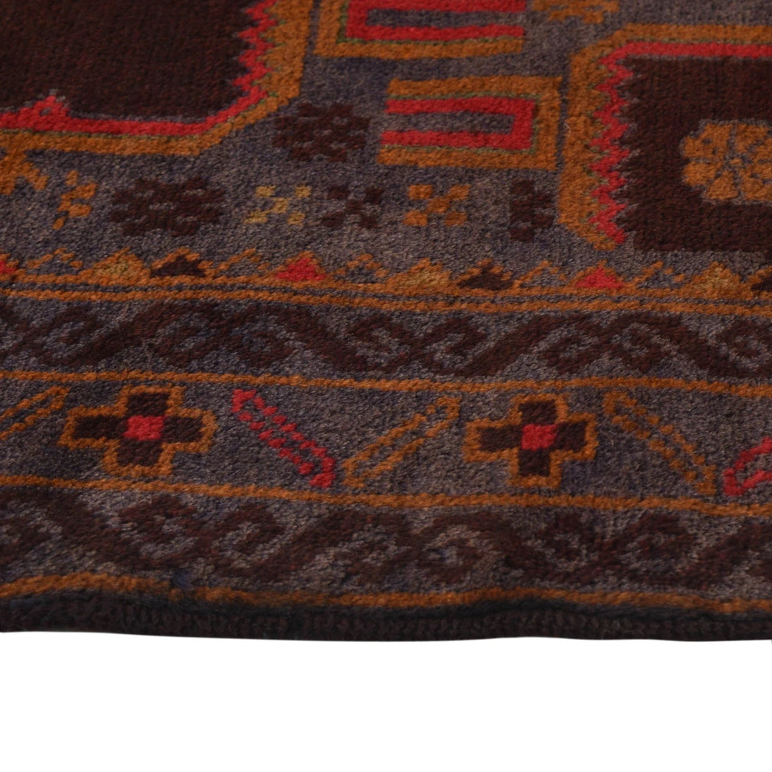 Afghan Baluchi Rug 3' 0" x 4' 6" Hand-Knotted | No. AL37712