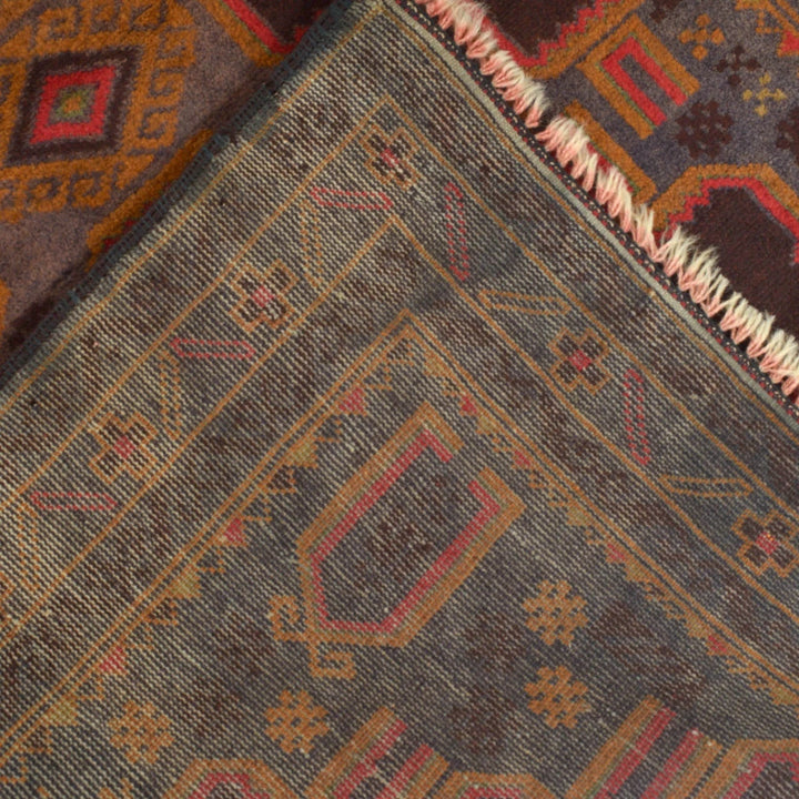 Afghan Baluchi Rug 3' 0" x 4' 6" Hand-Knotted | No. AL37712