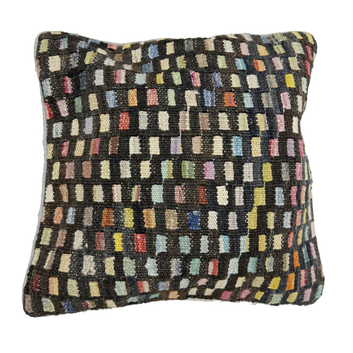 Afghan Kilim Cushion 1' 5" x 1' 5" Flat-Weave | No. AL378157