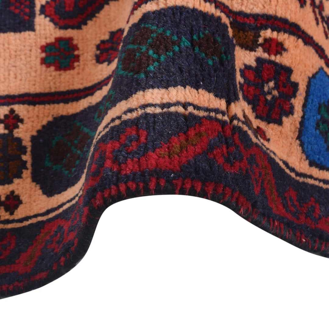 Afghan Baluchi Rug 3' 1" x 4' 11" Hand-Knotted | No. AL37854
