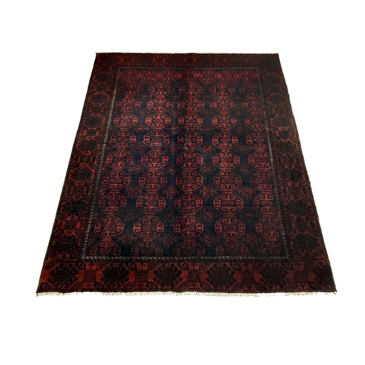 Multicolor Persian Kashan Rug 4'10" x 7'4" Hand-Knotted | No. AL37905