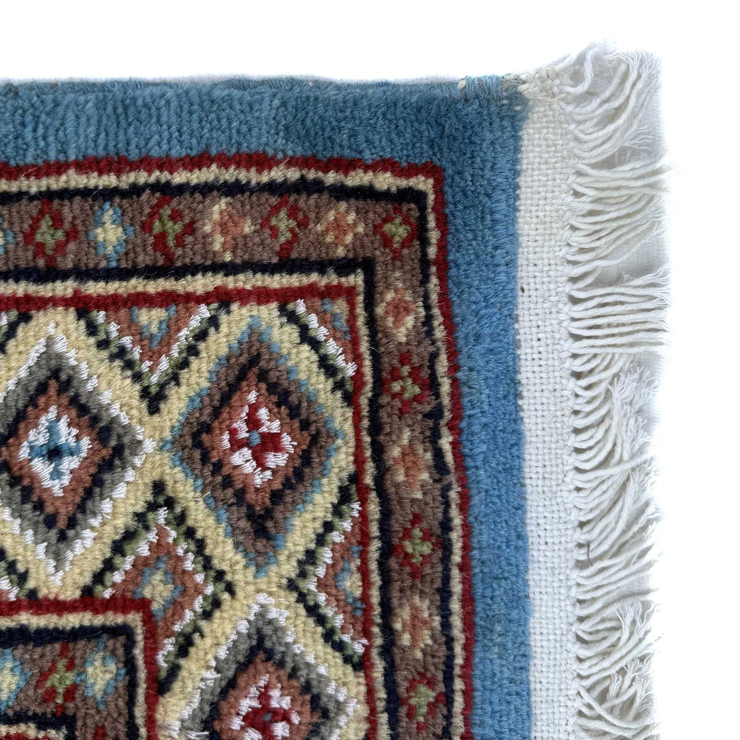 Blue Pakistani Jaldar Rug 3' 1" x 5' 3" Hand-Knotted | No. AL37918