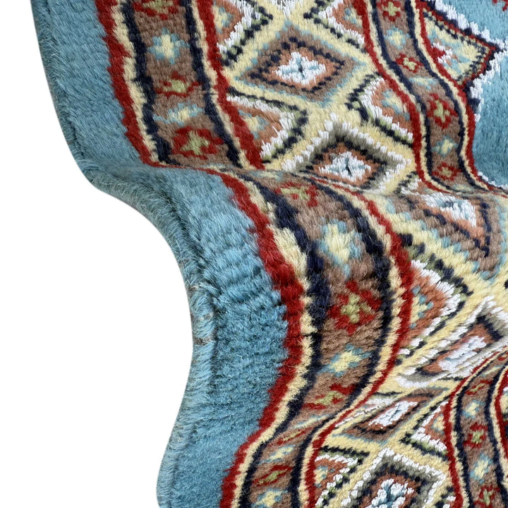 Blue Pakistani Jaldar Rug 3' 1" x 5' 3" Hand-Knotted | No. AL37918