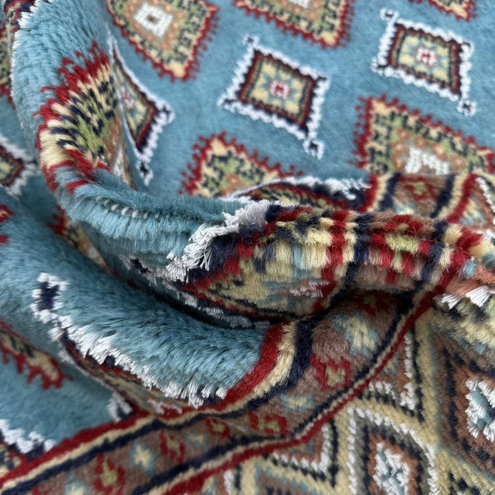 Blue Pakistani Jaldar Rug 3' 1" x 5' 3" Hand-Knotted | No. AL37918